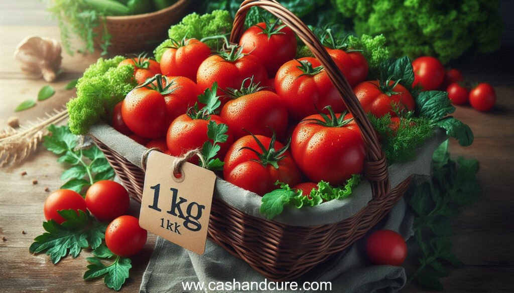 What is found in 1 kg of tomatoes