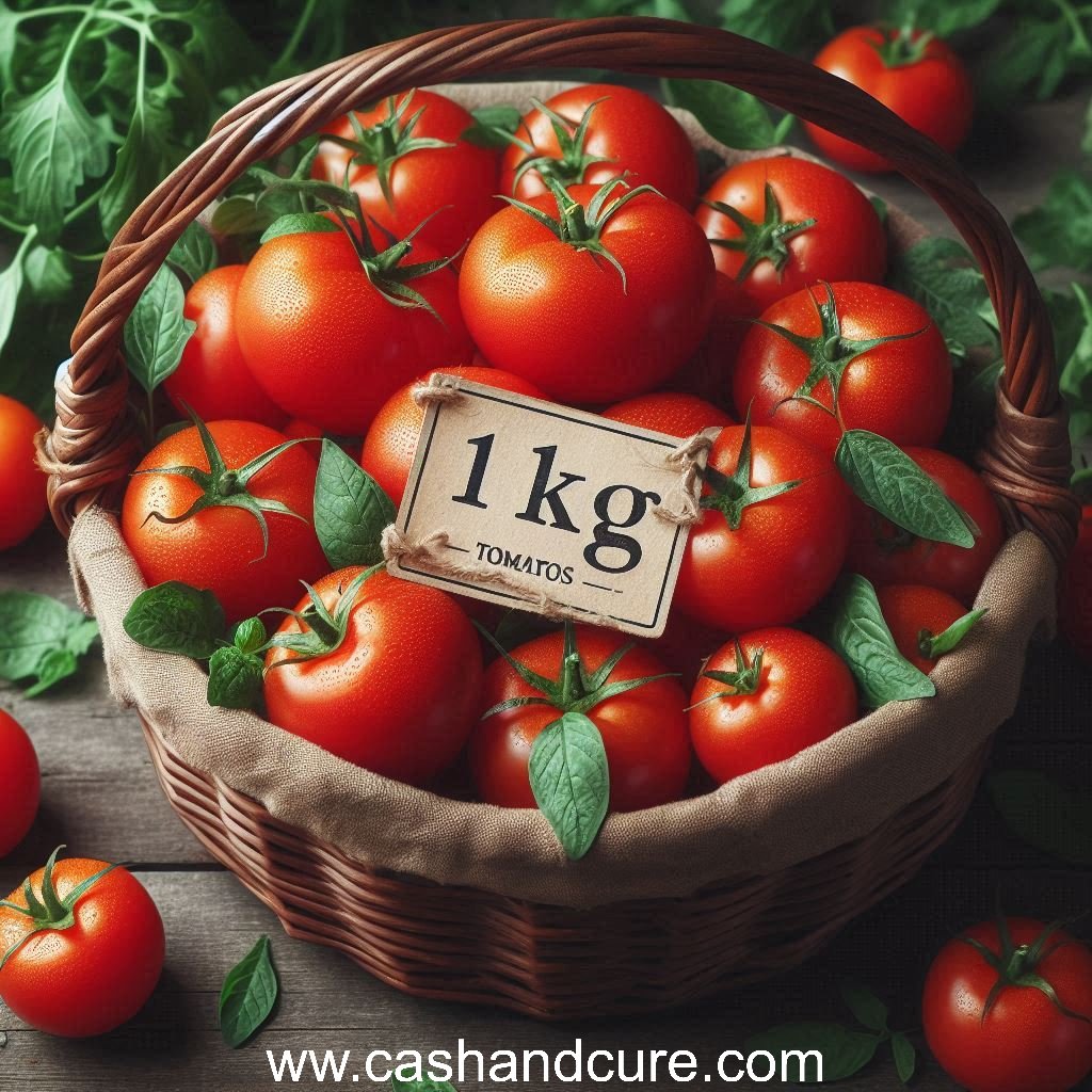 What is found in 1 kg of tomatoes