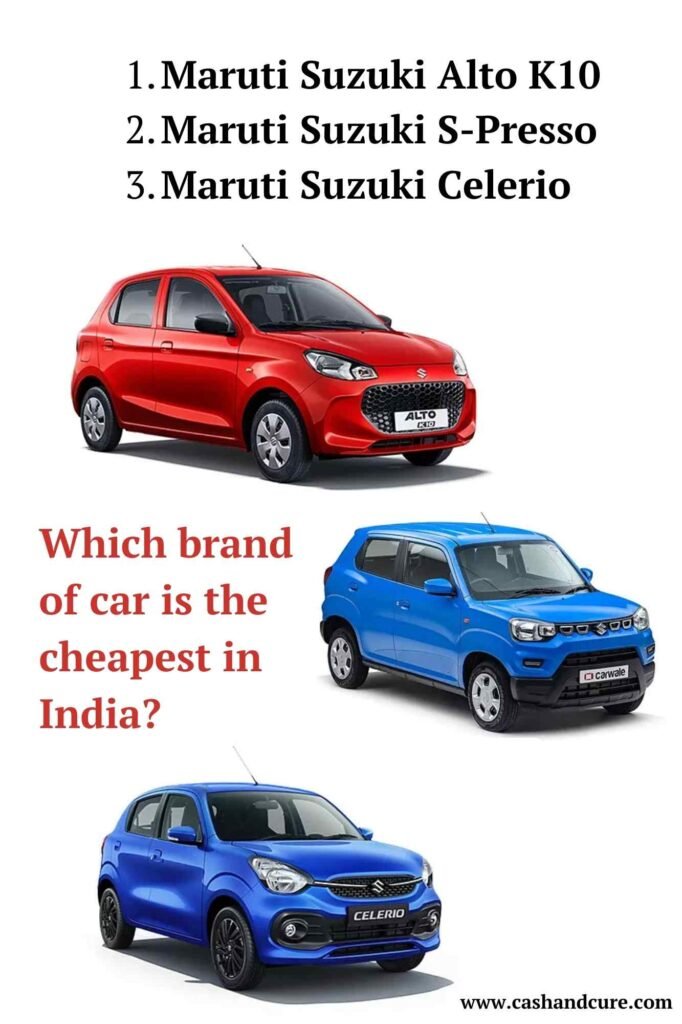 Which brand of car is the cheapest in India?