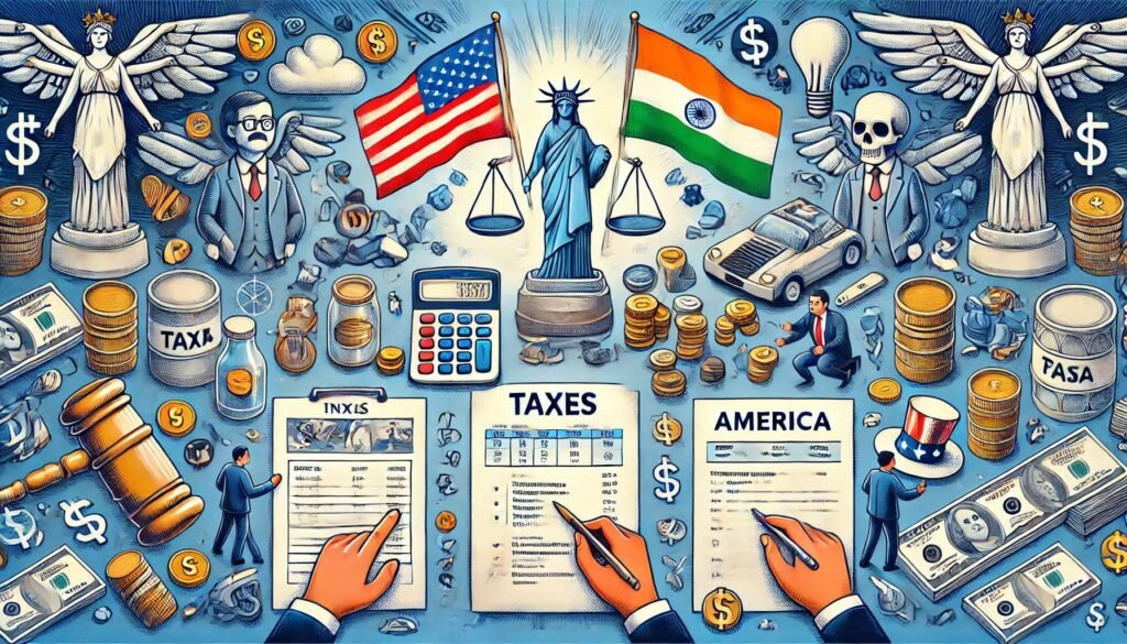 What is the difference in taxes between India and America