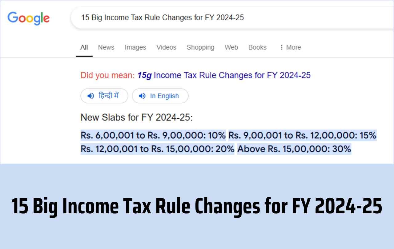 15 Big Income Tax Rule Changes for FY 2024-25