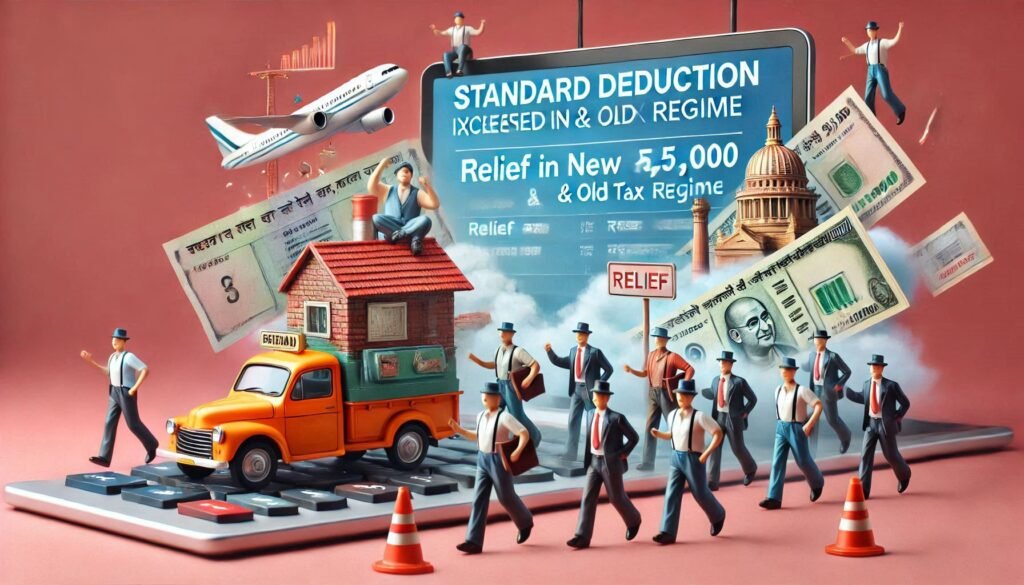 Standard Deduction Increased to Rs. 75,000 Relief in New & Old Tax Regime